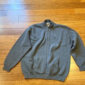 L.L. Bean Men's Charcoal Zip-Up Sweater